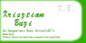 krisztian buzi business card